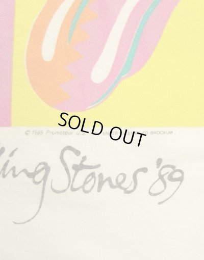 画像4: 80'S ROLLING STONES "THE NORTH AMERICAN TOUR 1989" シングルステッチ 半袖 Tシャツ ホワイト USA製 (VINTAGE)
