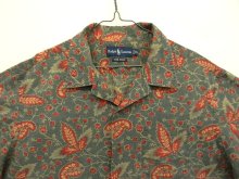 他の写真1: 90'S RALPH LAUREN "BOB CAMP" コットン 半袖 オープンカラー&BDシャツ 総柄 (VINTAGE)