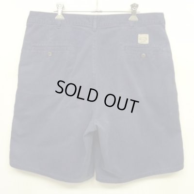 画像5: 90'S RALPH LAUREN "ボックスロゴ" ツープリーツ チノショーツ ネイビー TALONジップ USA製 (VINTAGE)