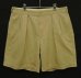 画像1: 90'S RALPH LAUREN "TYLER SHORT" ツープリーツ チノショーツ ベージュ USA製 (VINTAGE) (1)
