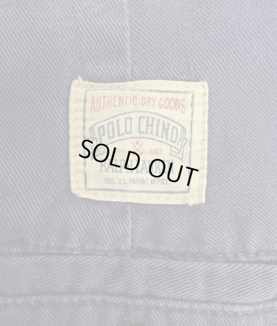 画像6: 90'S RALPH LAUREN "ボックスロゴ" ツープリーツ チノショーツ ネイビー TALONジップ USA製 (VINTAGE)