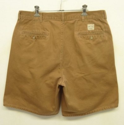 画像4: 90'S RALPH LAUREN "ボックスロゴ" ツープリーツ チノショーツ ブラウン USA製 (VINTAGE)