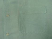 他の写真2: 90'S RALPH LAUREN "CALDWELL" シルク/リネン 裾ロゴ 半袖 オープンカラーシャツ ミントグリーン (VINTAGE)