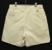 画像4: 90'S RALPH LAUREN "ボックスロゴ" ツープリーツ チノショーツ ホワイト USA製 (VINTAGE) (4)