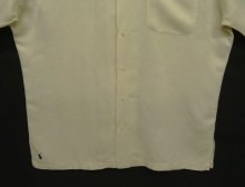 他の写真3: 90'S RALPH LAUREN シルク/リネン 裾ロゴ 半袖 オープンカラーシャツ オフホワイト (VINTAGE)
