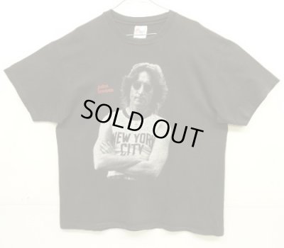 画像1: 90'S JOHN LENNON "IMAGINE" シングルステッチ 両面プリント 半袖 Tシャツ ブラック (VINTAGE)