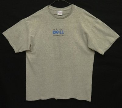 画像1: 90'S DELL シングルステッチ 半袖 Tシャツ ヘザーグレー USA製 (VINTAGE)