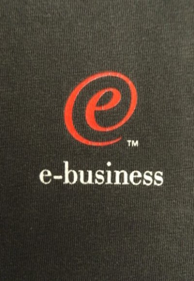 画像3: 90'S IBM 袖プリント入り 半袖 Tシャツ フェードブラック (VINTAGE)
