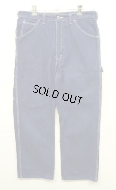 画像3: 80'S DICKIES チビタグ デニム ペインターパンツ インディゴ 42TALONジップ USA製 (VINTAGE)
