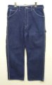 画像3: 80'S DICKIES チビタグ デニム ペインターパンツ インディゴ 42TALONジップ USA製 (VINTAGE) (3)
