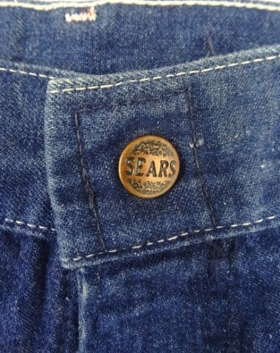 画像2: 80'S SEARS トップスナップボタン デニム ペインターパンツ インディゴ USA製 (VINTAGE)