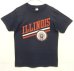画像1: 80'S CHAMPION トリコタグ シングルステッチ 半袖 Tシャツ ネイビー USA製 (VINTAGE) (1)