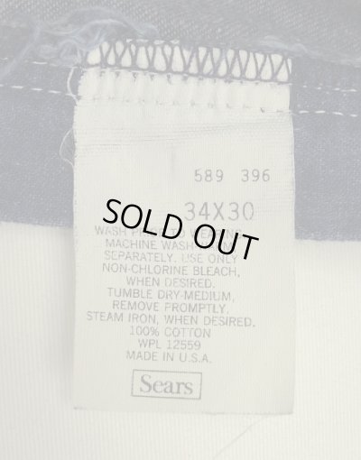 画像4: 80'S SEARS トップスナップボタン デニム ペインターパンツ インディゴ USA製 (VINTAGE)