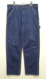 80'S SEARS トップスナップボタン デニム ペインターパンツ インディゴ USA製 (VINTAGE)