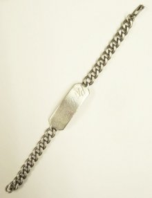 他の写真2: アメリカ軍 スターリングシルバー ミリタリー IDプレート チェーンブレスレット シルバー (VINTAGE)