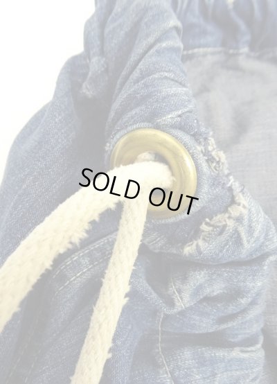 画像5: 40'S アメリカ軍 US NAVY デニム ランドリーバッグ  バラックバッグ インディゴ (VINTAGE)