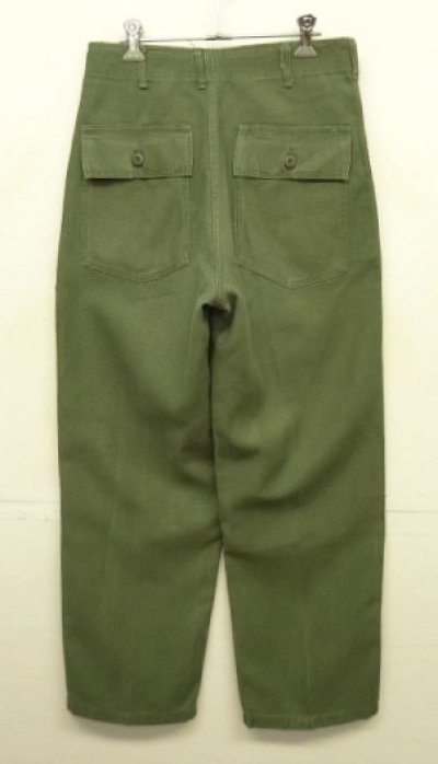 画像4: 60'S アメリカ軍 US ARMY "OG107" コットンサテン ベイカーパンツ W30L31 (VINTAGE)