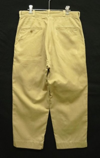 画像5: 60'S アメリカ軍 US ARMY コットン100% チノパンツ PRENTICE製ブラスジップ (VINTAGE)