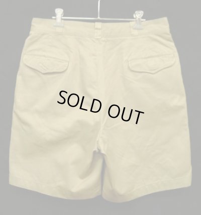 画像6: 50'S アメリカ軍 US ARMY コットン100% プリーツ入り チノショーツ RAPIDアルミジップ (VINTAGE)