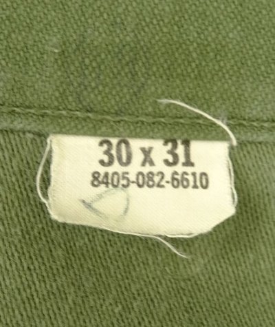 画像3: 60'S アメリカ軍 US ARMY "OG107" コットンサテン ベイカーパンツ W30L31 (VINTAGE)