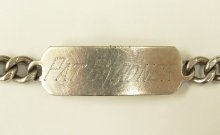 他の写真1: アメリカ軍 スターリングシルバー ミリタリー IDプレート チェーンブレスレット シルバー (VINTAGE)
