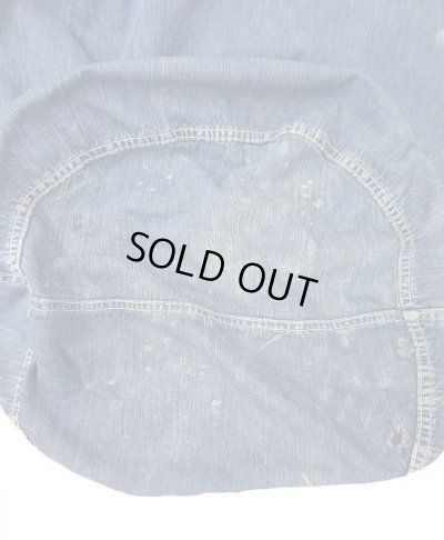 画像9: 40'S アメリカ軍 US NAVY デニム ランドリーバッグ  バラックバッグ インディゴ (VINTAGE)