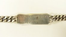 他の写真3: 40'S アメリカ軍 スターリングシルバー ミリタリー IDプレート チェーンブレスレット シルバー (VINTAGE)