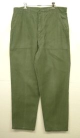 60'S アメリカ軍 US ARMY "OG107" コットンサテン 平ボタン ベイカーパンツ W38L35 (VINTAGE)