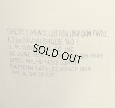 画像5: 50'S アメリカ軍 US ARMY コットン100% プリーツ入り チノショーツ RAPIDアルミジップ (VINTAGE)