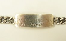 他の写真1: 40'S アメリカ軍 スターリングシルバー ミリタリー IDプレート チェーンブレスレット シルバー (VINTAGE)