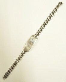 他の写真2: 40'S アメリカ軍 スターリングシルバー ミリタリー IDプレート チェーンブレスレット シルバー (VINTAGE)