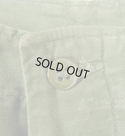 画像3: 60'S アメリカ軍 US ARMY "OG107" コットンサテン 平ボタン ベイカーパンツ W38L35 (VINTAGE)