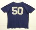 画像4: 70'S UNKNOWN "50" シングルステッチ 両面プリント 半袖 Tシャツ ネイビー USA製 (VINTAGE) (4)