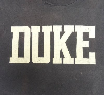 画像3: 80'S JERZEES by RUSSELL "DUKE" シングルステッチ 半袖 Tシャツ フェードネイビー USA製 (VINTAGE)