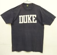 80'S JERZEES by RUSSELL "DUKE" シングルステッチ 半袖 Tシャツ フェードネイビー USA製 (VINTAGE)