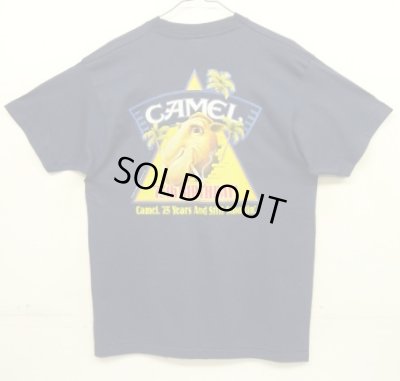 画像1: 80'S CAMEL "75th BIRTHDAY" シングルステッチ 半袖 Tシャツ ネイビー USA製 (DEADSTOCK)