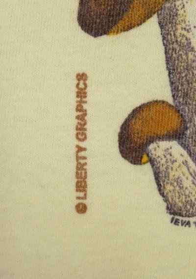 画像4: 00'S LIBERTY GRAPHICS "MUSHROOM" 染み込みプリント 半袖 Tシャツ ナチュラル (VINTAGE)