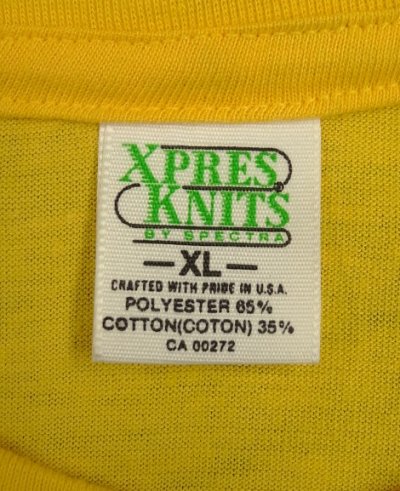 画像2: 80'S CAMP SMITH RUNNING CLUB シングルステッチ 両面染み込みプリント 半袖 Tシャツ イエロー USA製 (VINTAGE)