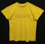 70'S CHENEY シングルステッチ 両面染み込みプリント 半袖 Tシャツ イエロー USA製 (VINTAGE)