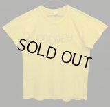 70'S CHENEY シングルステッチ 両面染み込みプリント 半袖 Tシャツ イエロー USA製 (VINTAGE)