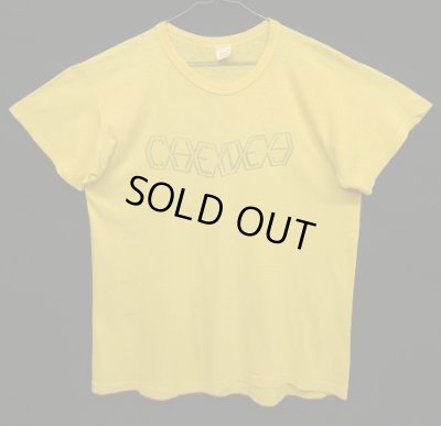 画像1: 70'S CHENEY シングルステッチ 両面染み込みプリント 半袖 Tシャツ イエロー USA製 (VINTAGE)