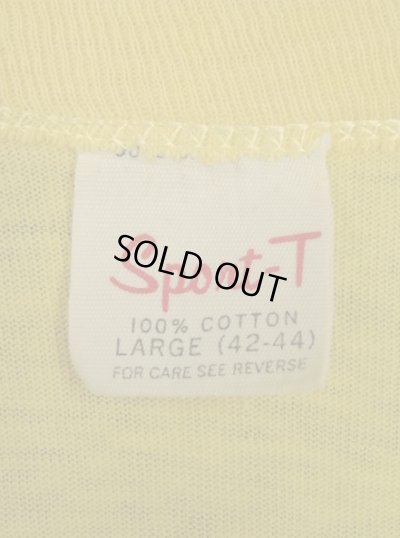 画像2: 70'S CHENEY シングルステッチ 両面染み込みプリント 半袖 Tシャツ イエロー USA製 (VINTAGE)