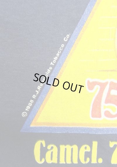 画像3: 80'S CAMEL "75th BIRTHDAY" シングルステッチ 半袖 Tシャツ ネイビー USA製 (DEADSTOCK)