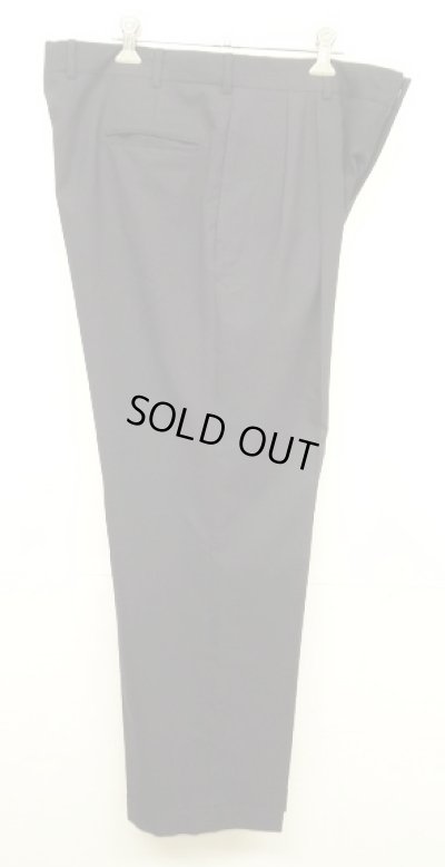 画像4: 80'S BROOKS BROTHERS "MAKERS"  BROOKSEASE ツータック ウールパンツ ダークネイビー TALONジップ USA製 (VINTAGE)