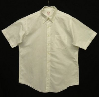 画像1: 90'S BROOKS BROTHERS オックスフォード 半袖 BDシャツ ホワイト USA製 (VINTAGE)
