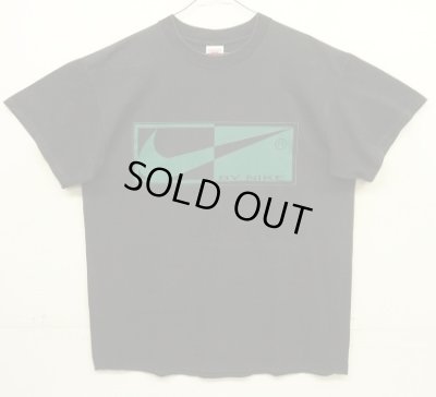 画像1: 90'S NIKE "BY NIKE" 銀タグ シングルステッチ Tシャツ ブラック USA製 (VINTAGE)