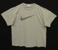 90'S NIKE 白タグ SWOOSHロゴ 半袖 Tシャツ グレー (VINTAGE)