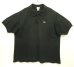 画像1: 80'S CHEMISE LACOSTE ポロシャツ ブラック フランス製 (VINTAGE) (1)