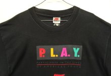 他の写真1: 90'S NIKE "P.L.A.Y." 銀タグ シングルステッチ 両面プリント Tシャツ ブラック USA製 (VINTAGE)