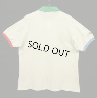画像4: 80'S CHEMISE LACOSTE ポロシャツ ホワイト/プリント入り フランス製 (VINTAGE)